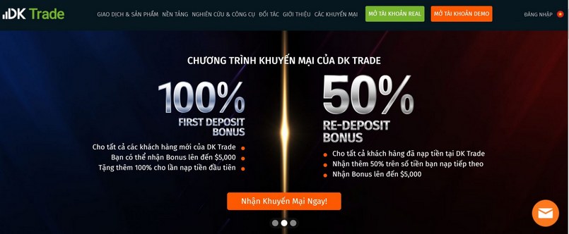Chương trình Bonus và khuyến mãi trên DK Trade