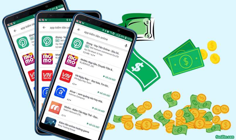 Hiện nay có khá nhiều app kiếm tiền online uy tín